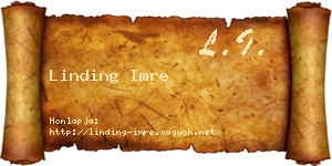 Linding Imre névjegykártya